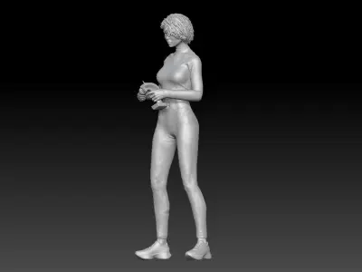 RC CAR RACE CONTROLLER GIRL 1 3D print model