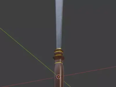 sword - thai boran-subdivistion 3D model
