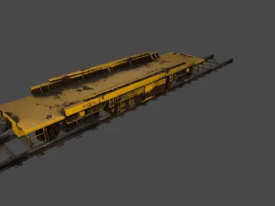 Train car Low-poly 3D model
