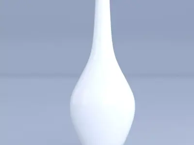 White Ceramic Vase 3D model