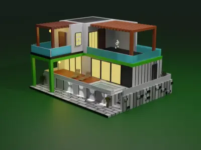 Modern house  3D model