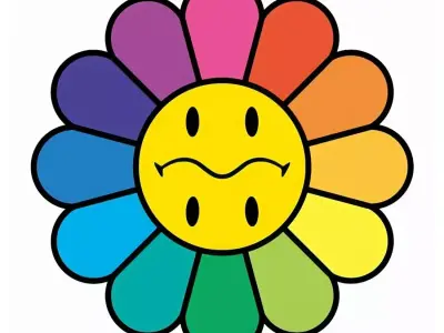 Dual Face Takashi Murakami Flower toy 3D print model