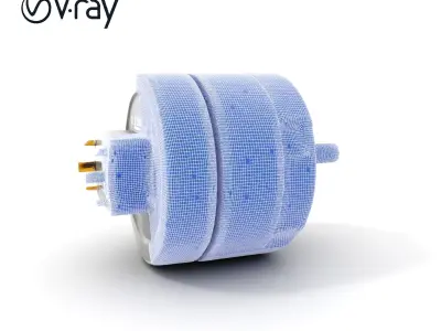 Electric Motor Component D Model Pack Low-poly 3D model