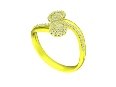luxury korean diamond art women ring 4810 3D print model