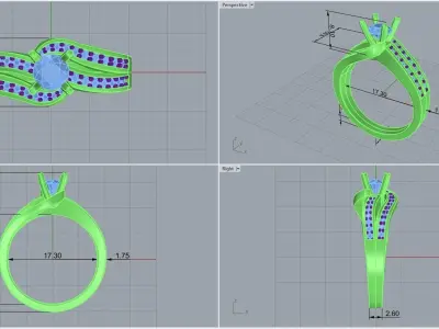 ring code 213 3D print model