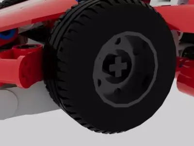 Lego-Style 3D Printable Toy Car Model Low-poly 3D model