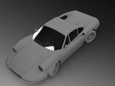 ferrari-dino-246gt-1969 sports car 3D model