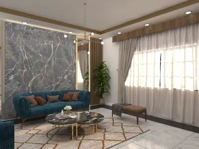 Modern Living Room 3D model