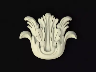 Central decor ornament for furniture 3D model 267