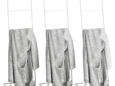 Bathrobe Hanging Set 05 3D model