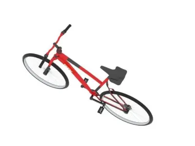 Red Bicycle Free low-poly 3D model