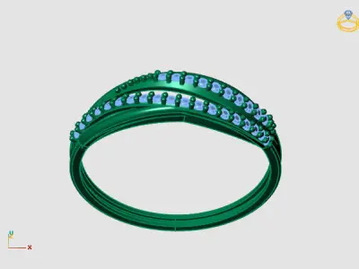 Womens Diamond Signet Ring Women Rings 3dmodels 3D print model 3D print model 13
