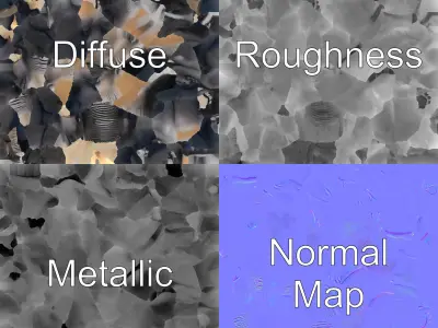 Glossy Elephant Wildlife Sculpture model pack Low-poly 3D model