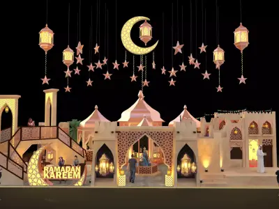 Ramadan Mall Decoration 002 3D model