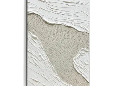 Plaster Two Photo Frame 495 Low-poly 3D model