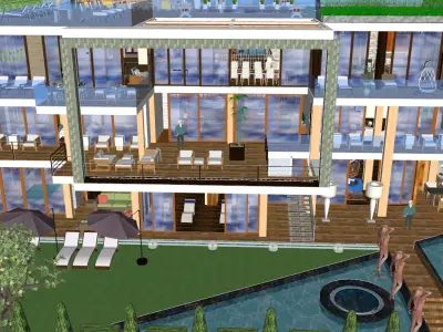 Luxury mansion Sarbonne road 822 3D model