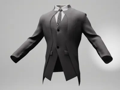 Futuristic Suit Metahuman Rigged 3D model Low-poly 3D model