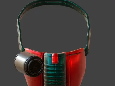 Gas mask helmet 3d model scifi Low-poly  Low-poly 3D model 86