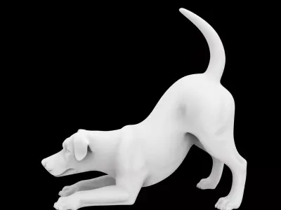Dog Playful Puppy Pose 3D Print Model 3D print model
