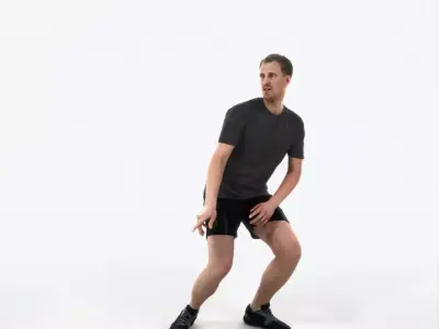 Mistery 08B Football Changing Direction Sports Man Low-poly 3D model