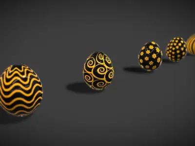 Collections Easter Eggs8 Low-poly 3D model