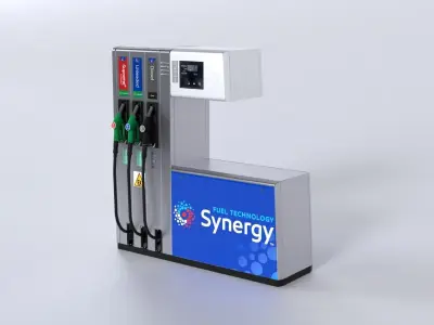 Fuel Dispenser ExxonMobil Brand 3D model