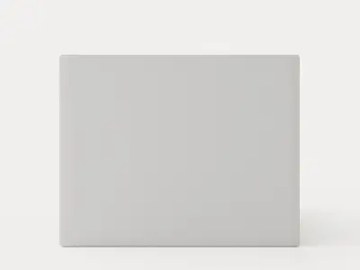 Meja Continental Bed 140x200cm Light Gray Low-poly 3D model