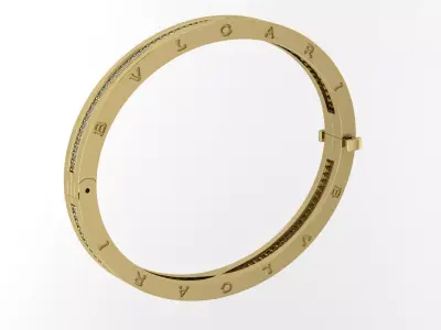 B Z bracelet jewelry gold 3D print model