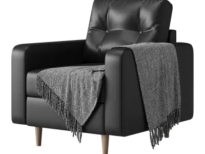 Deans armchair leather 3D model