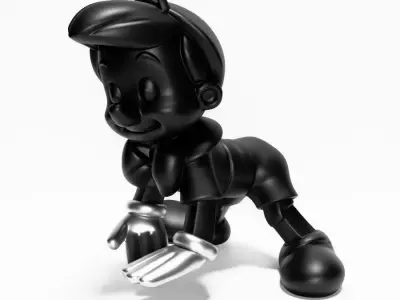  Chrome Pinocchio Disney Cricket Player toy 3D print model