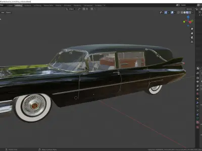 Cadillac Hearse Space Wagon Victoria SS 1959 3D model