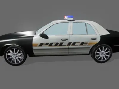 Police car Low-poly 3D model by DESIGNTRIX - Low-poly