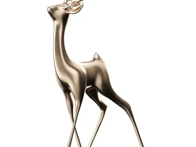 Deer STATUE Low-poly 3D model