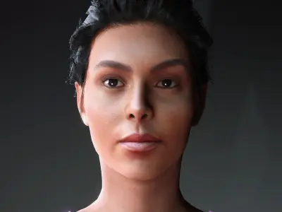 Georgina Rodriguez Character Low-poly 3D model