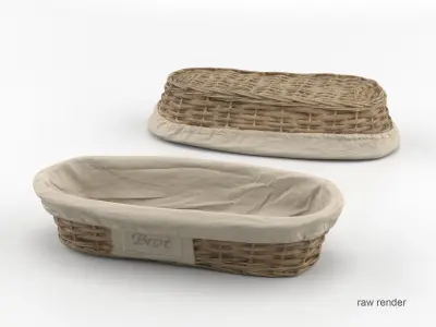 Bread Basket Set 3D model