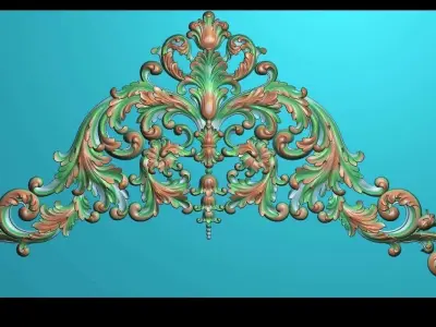  3d model of flowers and leaves 3D print model