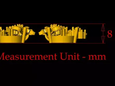 Simple Diamond Earring - 0015 3D print model