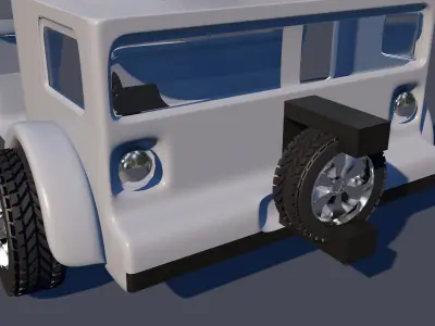 Wrangler Jeep 3d Low-Poly Model  Low-poly 3D model