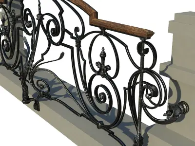 Self Designed Balcony Grate for the Small Country Estate 1 3D model