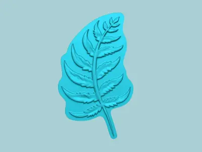 Fern Leaf Mould 01 - Artificial EVA Molding 3D print model