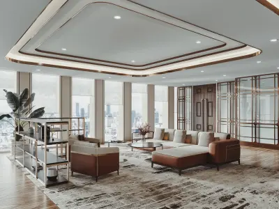 lobby Interior scene 3D model