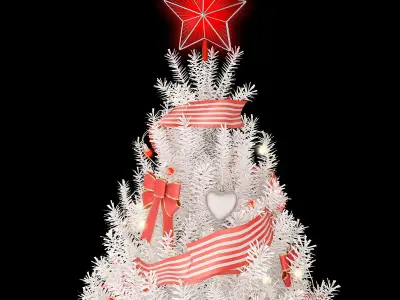 Christmas white tree 3 3D model
