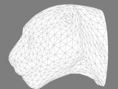 tiger head 3D print model shop