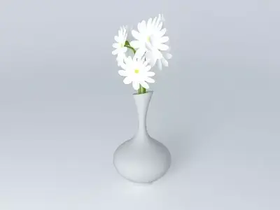 vase with flowers decoration Free 3D model purchase