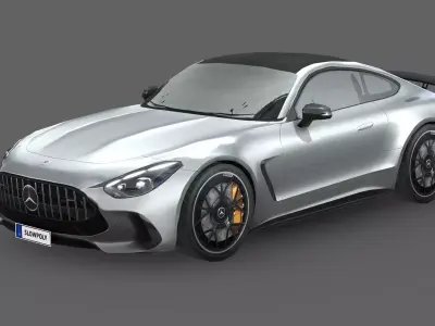 Mercedes-Benz AMG GT Coupe 2024 Low-poly 3D model