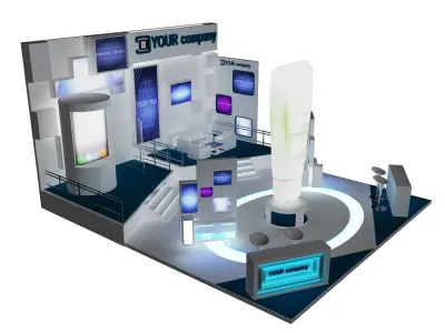  Booth Exhibition Stand a36 3D model
