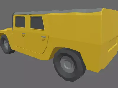 Low Poly Off Road Car 01 Low-poly 3D model