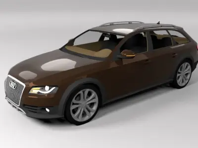AUDI A4 ALLROAD 2010 LOWPOLY Low-poly 3D model