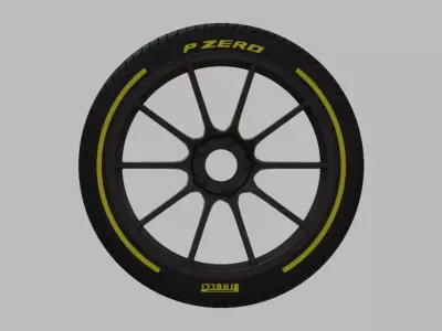 Miniature EnkeiTS-10 Rim and Tire - 3D Print - No Textures 3D print model