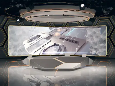 Virtual Studio 32 PBR Low-poly 3D model